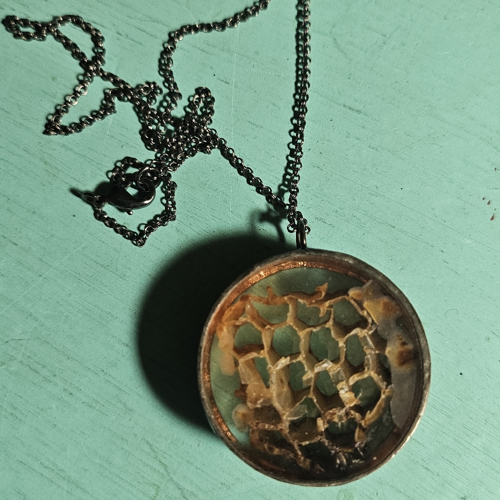 Honeycomb Stained Glass Necklace